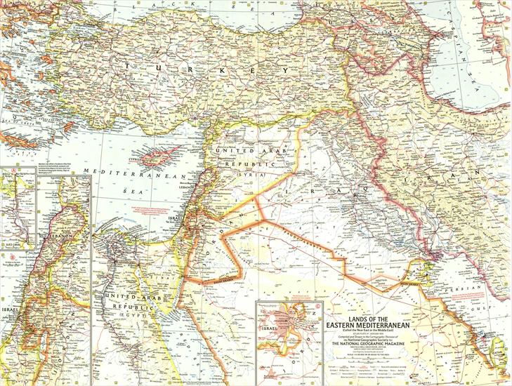 Mapy National Geographic. 539 map. Wysoka jakość - Middle East - The Eastern Mediterranean 1959.jpg