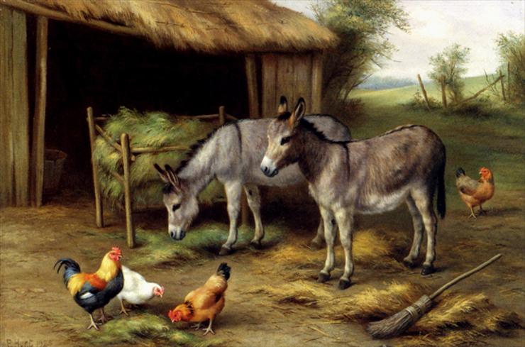 Zwierzątka domowe - Hunt_Edgar_Donkeys_And_Poultry.jpg